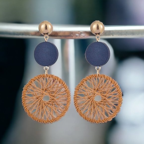 🆕️ Bohemian Handmade Geometric Earrings - Picture 3 of 3